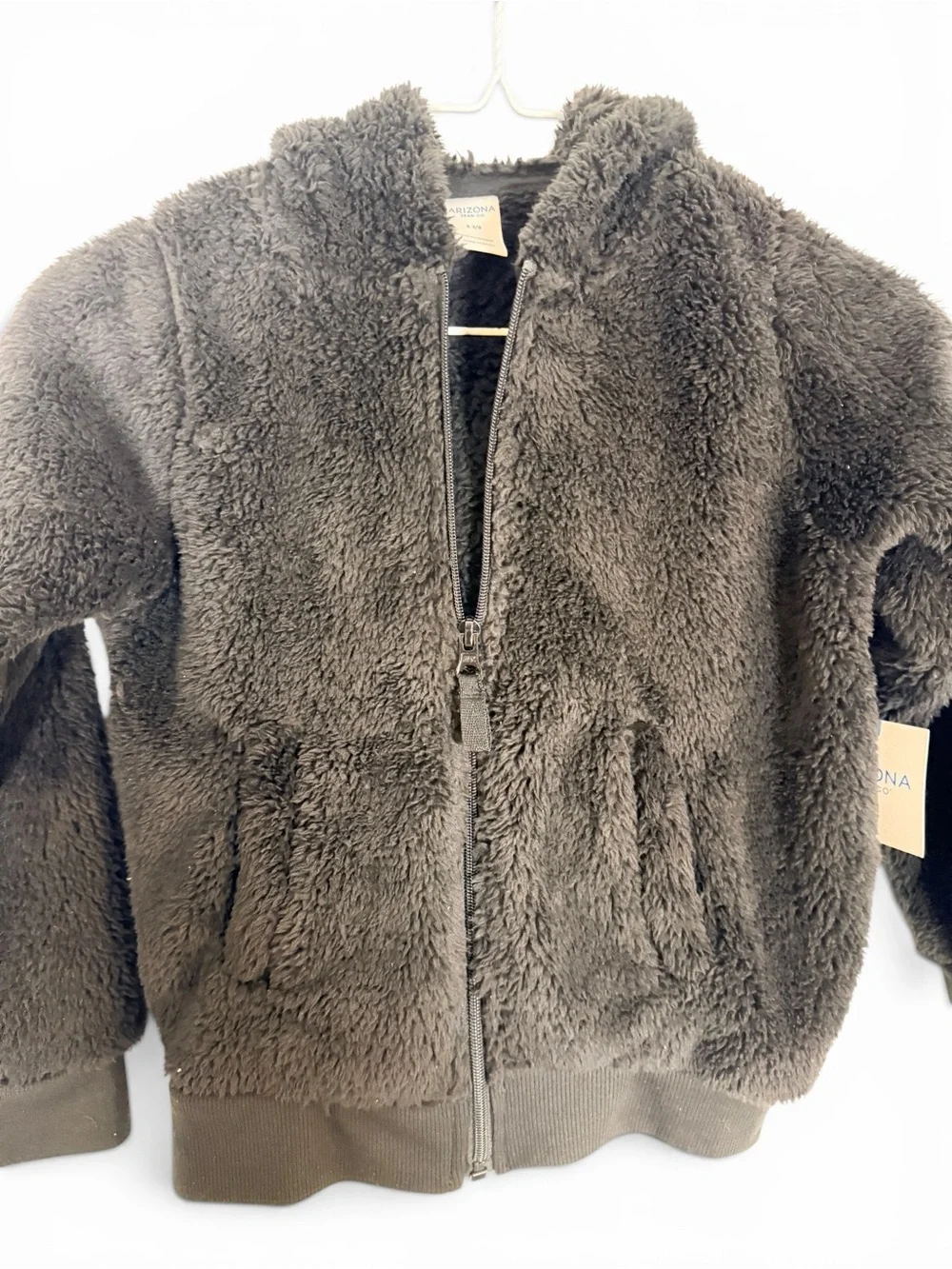 Arizona Jean Company Kids Black Sherpa Hoodie Jacket